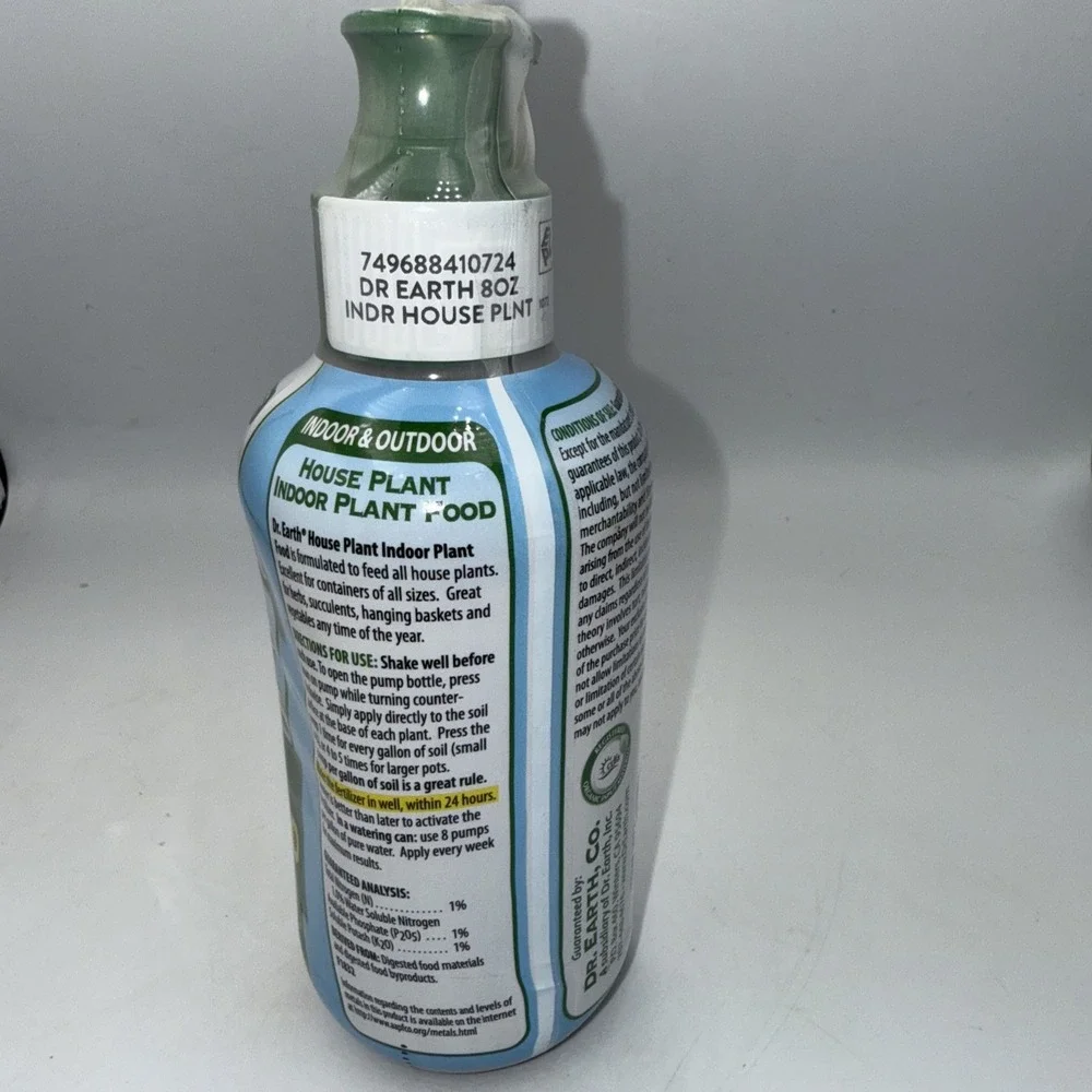 Dr. Earth Pump & Grow Organic Liquid Concentrate Plant Food 8 oz